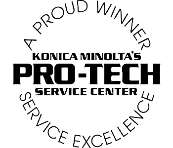 Konica Minolta’s Pro-Tech Service Excellence Winner Badge